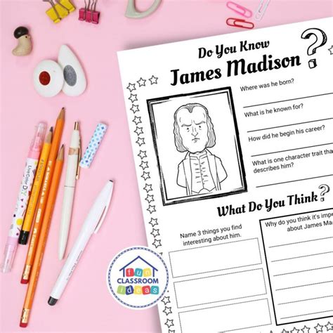Free James Madison Worksheet Level Up Your Worksheets