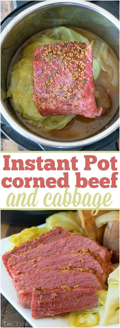 Seal pressure cooker and cook at high pressure for 85 minutes. Easy Instant Pot Corned Beef and Cabbage Recipe + Video
