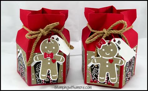 Stampingwithamore Gingerbread House Treat Box