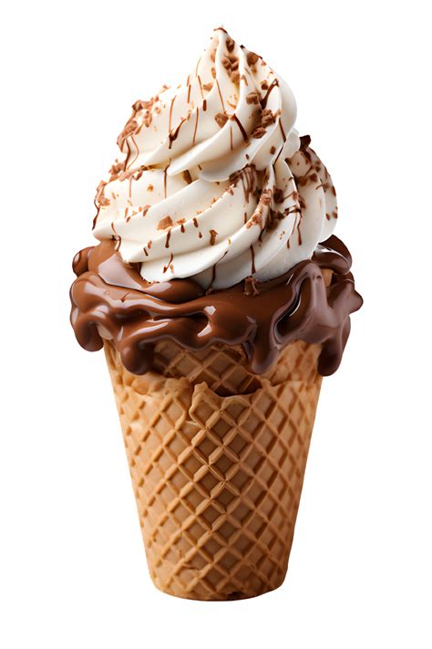 Chocolate Ice Cream Chocolate Flavored Ice Cream In A Waffle Cone