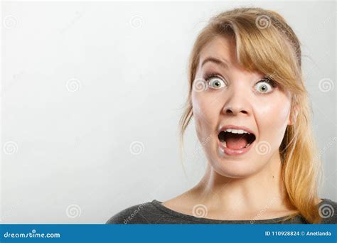 Surprised Astonished Girl With Open Mouth Stock Photo Image Of Mouth
