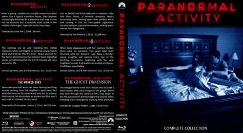 Paranormal Activity Complete Collection Blu Ray Cover 2015 Custom