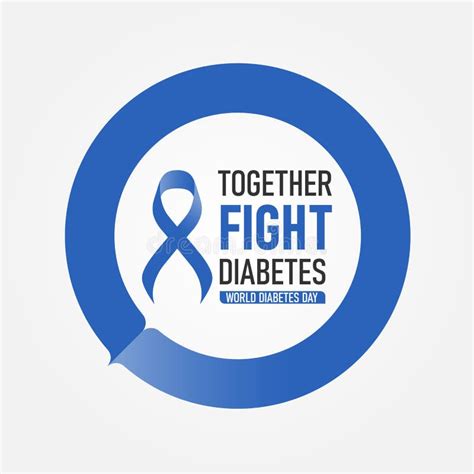 Werelddag Voor Diabetes Bestrijdt Samen De Tekst Van Diabetes En Blauw