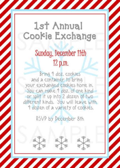 Items Similar To Cookie Exchange Snowflake Invitation On Etsy