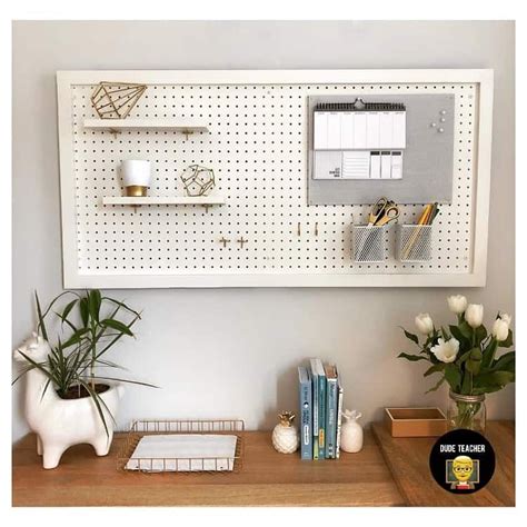 Diy Home Office Pegboard Ideas Dudeteacher Pegboard Kitchen Pegboard