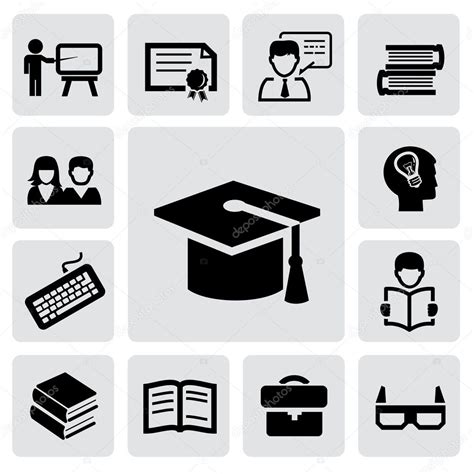 Education Icons Stock Vector Image By ©bioraven 17420061