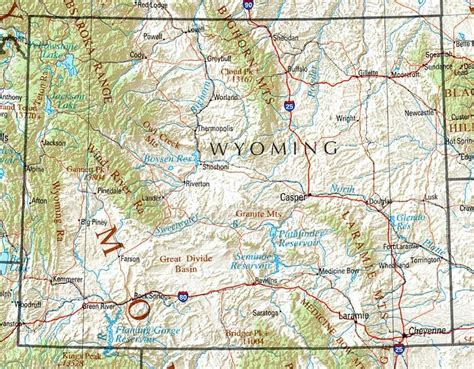 Wyoming Map And Wyoming Satellite Images