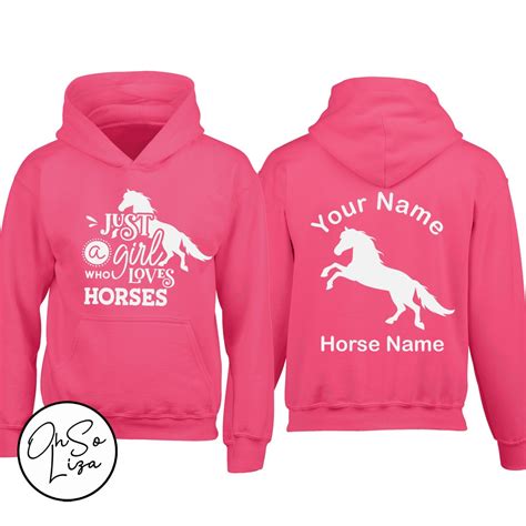 Personalised Horse Riding Hoodie Just A Girl Who Loves Horses