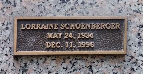 Margaret Lorraine Smith Schoenberger 1934 1996 Find A Grave Memorial