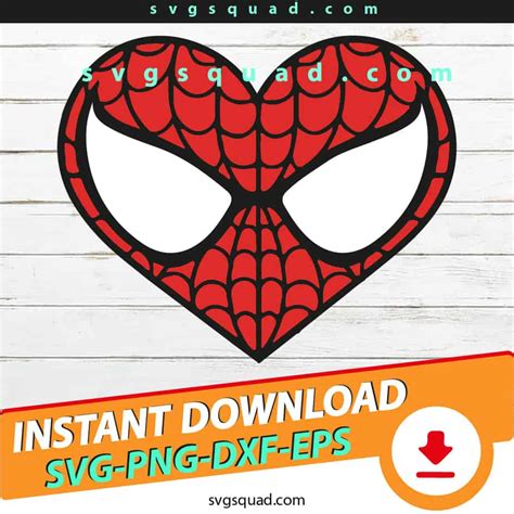 Spiderman Heart SVG Inspired For Boys dxf cut files for Cricut & Silhouette