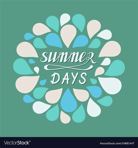 Hot Summer Days Hand Written Lettering Royalty Free Vector