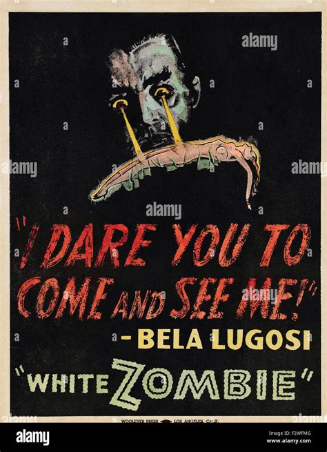 White Zombie Movie Poster Stock Photo Alamy