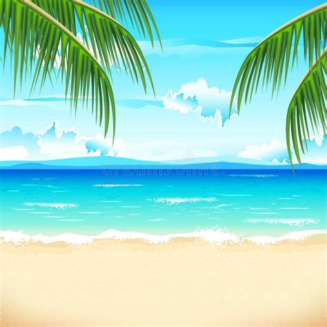 Beautiful Beach Stock Vector Illustration Of Landscape 20628274