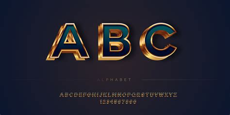 Gold 3d Font Vector Art Icons And Graphics For Free Download