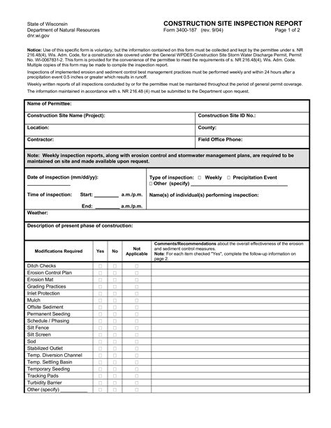 Streamlined document workflows for any industry. Construction Inspection | Templates at ...