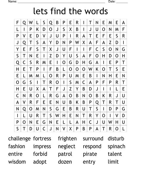 Lets Find The Words Word Search Wordmint