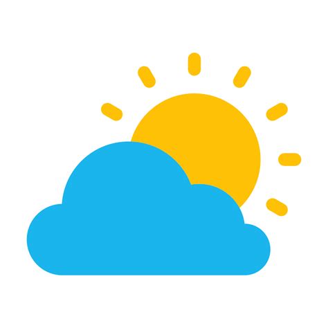 Cloud Sun Sunny Weather Icon Free Download
