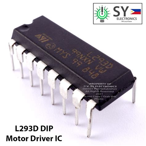 L293d Dip 16 Pins Dc Motor Driver Control Controller Ic Chip Transistor