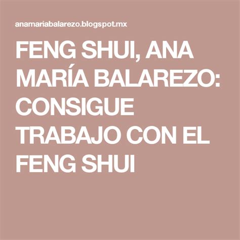 Feng Shui Ana Mar A Balarezo Consigue Trabajo Con El Feng Shui Feng