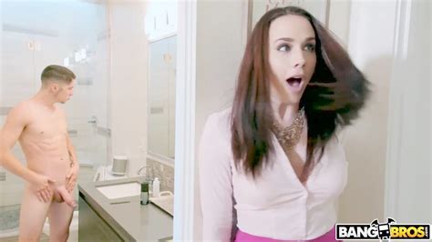 Step Mother Chanel Preston Catches Son Jerking Off In Bathroom Anybunny