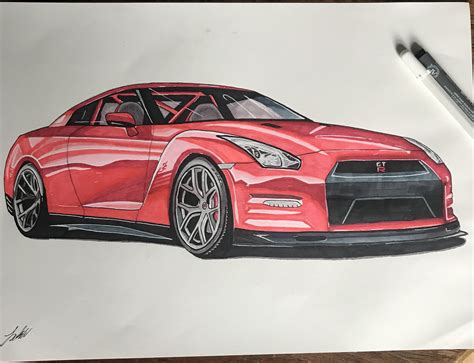Nissan Gtr Drawing Drawing Rjuuc Edu Np