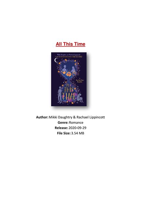 Ppt Pdf Free Download All This Time By Mikki Daughtry And Rachael