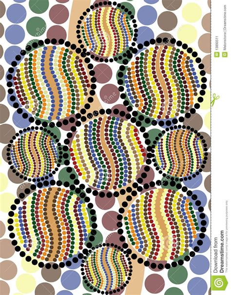 Aboriginal Dot Art Homage An Abstract Design In Soft Earth Tones In