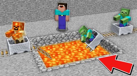 Minecraft Noob Vs Pro How Noob Create Super Secret Lava Zombie In Village Challenge 100