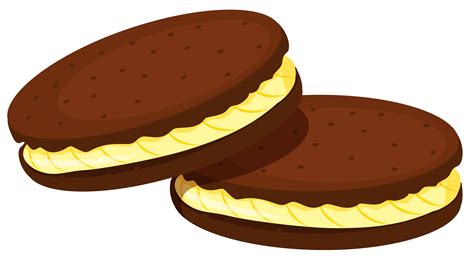 download chocolate cookies with filling clipart png image for free