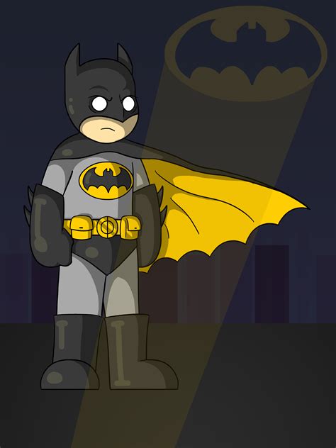 Draw two lines as in our drawing so that they intersect in the very central part of the batman's face, approximately at the location of the nasal bridge. Cute Batman Drawing by EthanFHowell on Newgrounds