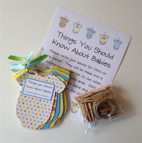 Things You Should Know About Babies Baby Shower Advice Game Etsy