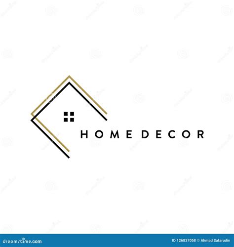 Home Decor Minimalist Logo Concept Stock Vector Illustration Of
