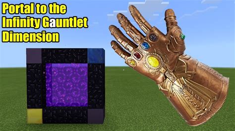 Portal To The Infinity Gauntlet Dimension Minecraft Pe Youtube