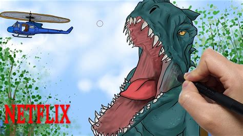 Jurassic World Camp Cretaceous │netflix│draw Indominus Rex Vs