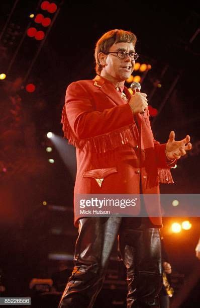 Photo Of Elton John Performing Live Onstage At Freddie Mercury
