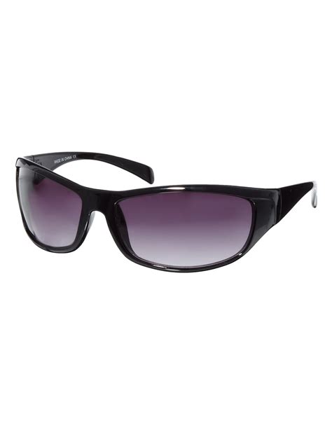 Asos Wrap Around Sunglasses In Black For Men Lyst