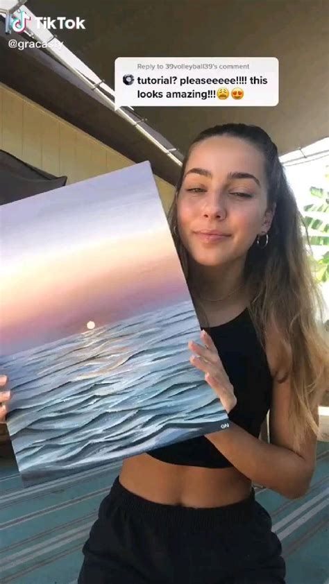 Ocean Sunset Painting Tutorial 🖌️🎨 Tik Tok Video Amazing Art Painting