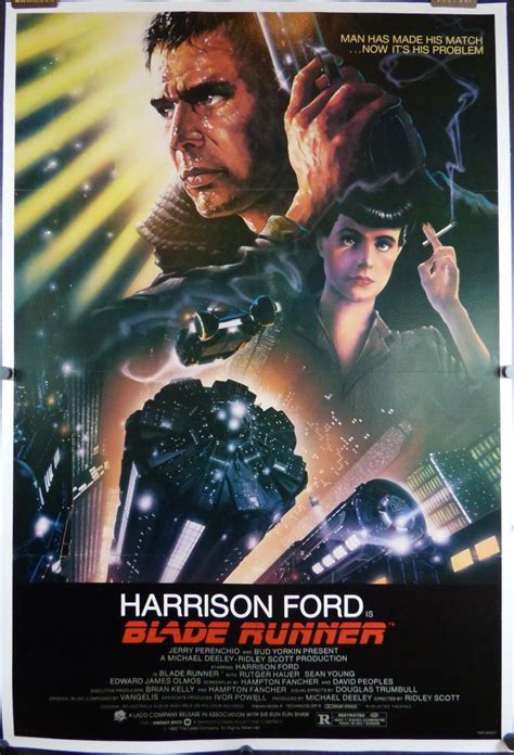 Blade Runner Original Linen Backed Movie Poster Starring Harrison Ford