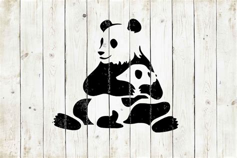 Panda Stencil Reusable Color Draw And Paint Stencil Etsy