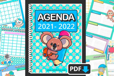 Agenda Escolar 2022 Para Imprimir Gratis Agendas 2021 2022 Pdf Gratis 9a8