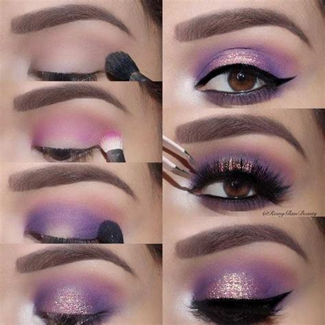 21 Easy Step By Step Makeup Tutorials From Instagram Purple Eye