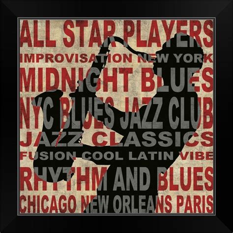 Jazz Ii Black Framed Wall Art Print Home Decor Ebay