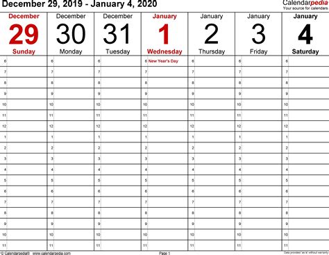 Excel Calendar Week 53 Month Calendar Printable