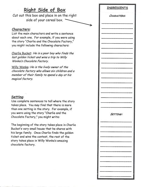 Cereal Box Book Report | Cereal box book report, Book report templates, Book report