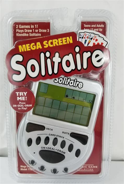 Mega Screen Solitaire Electronic Game Card Game Handheld Travel Classic