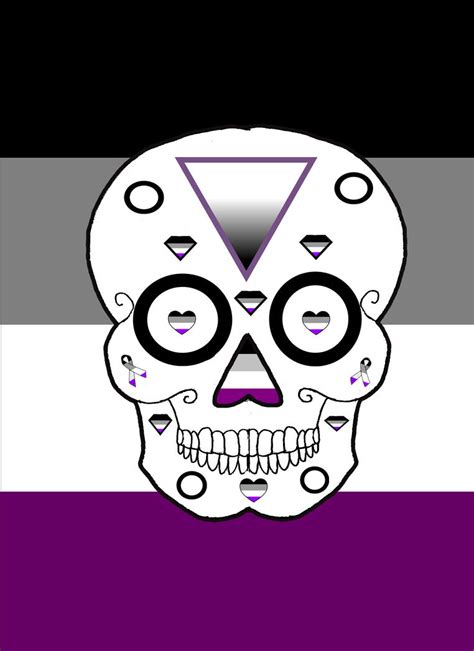 Asexual Pride Sugar Skull By Little Horrorz On Deviantart