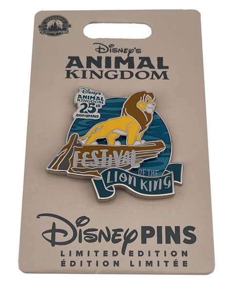 Disney Animal Kingdom Pin 25th Anniversary Festival Of The Lion King