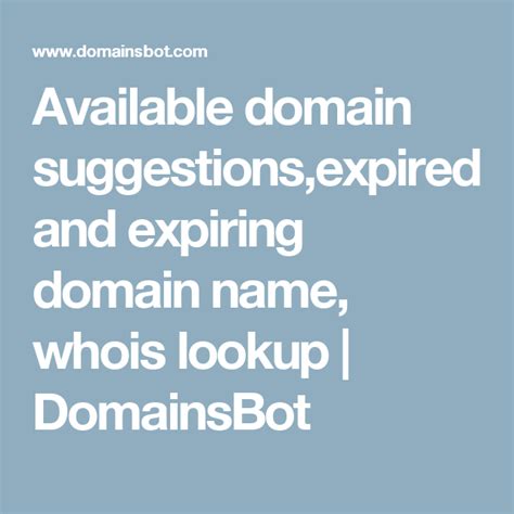 Available domain suggestions,expired and expiring domain name, whois ...