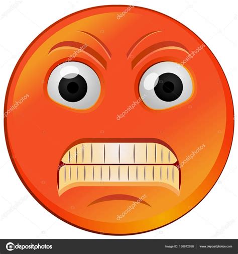 Mad Angry Red Emoji Or Emoticon Vector Icon Stock Illustration By