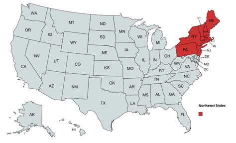 What States Are In The Northeast Usa What States